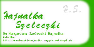 hajnalka szeleczki business card